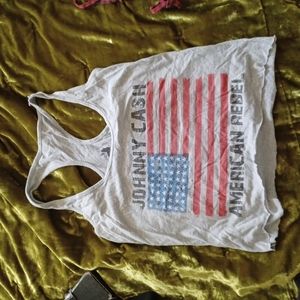 Johnny Cash racer back crop top